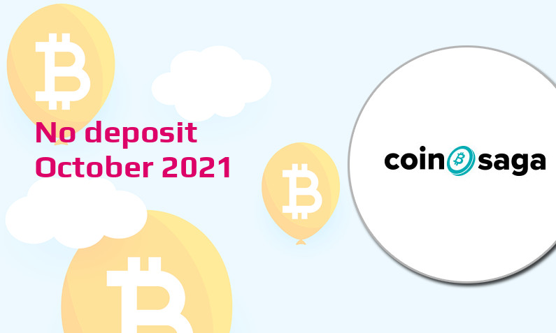 Latest no deposit bonus from CoinSaga October 2021